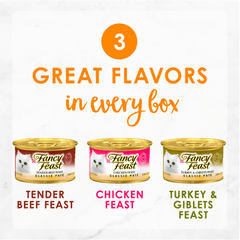 FANCY FEAST POULTRY & BEEF PATE 24X85G\ - Furbabies Online