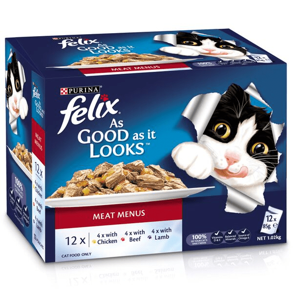Felix Agail Gij Meat Menu 12x85g - Furbabies Online