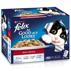 Felix Agail Gij Meat Menu 12x85g - Furbabies Online