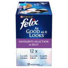 FELIX AGAIL GIJFAVOURITESLCN 12X85G - Furbabies Online