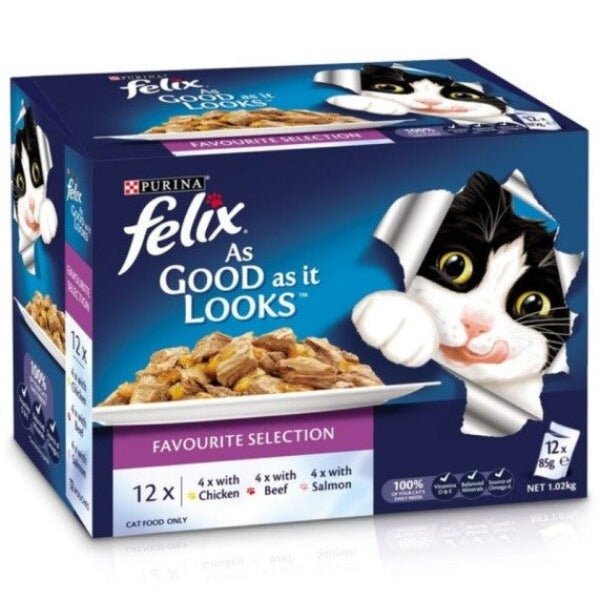 FELIX AGAIL GIJFAVOURITESLCN 12X85G - Furbabies Online