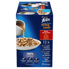FELIX GRAVY LOVERS MEAT 12X85G - Furbabies Online