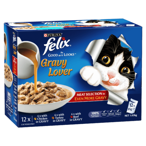 FELIX GRAVY LOVERS MEAT 12X85G - Furbabies Online