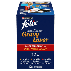FELIX GRAVY LOVERS MEAT 12X85G - Furbabies Online