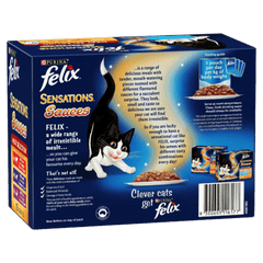 FELIX SENSATIONS SAUCES MEAT SELECTION 12X85G - Furbabies Online