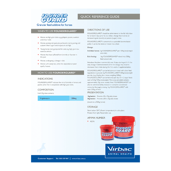 Founderguard: Proactive Prevention for Grain - Induced Laminitis “OUT OF STOCK PRE - ORDER FOR LATE JANUARY DELIVERY” - Furbabies Online