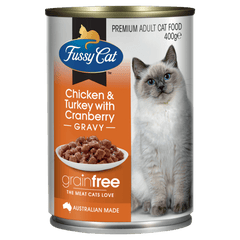 Fussy Cat GF Chicken & Turkey 400g (12pk) - Furbabies Online