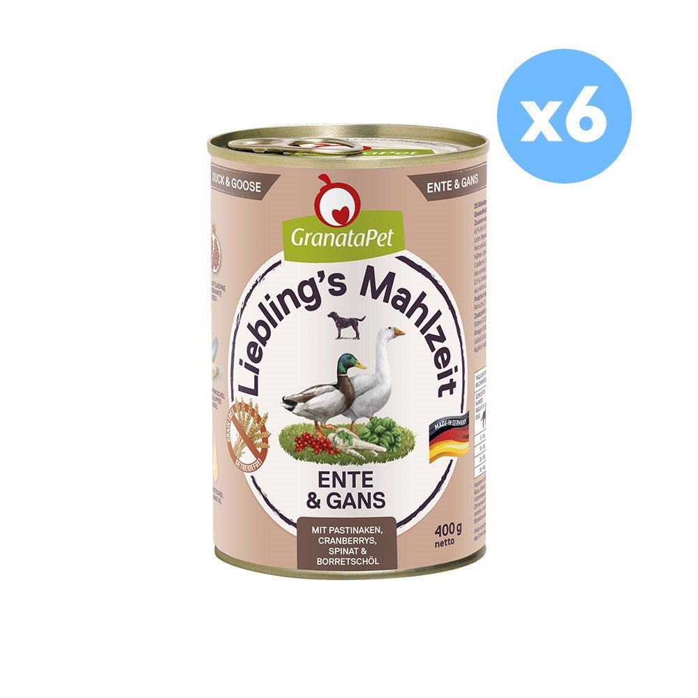 GRANATAPET Liebling's Mahlzeit Dog Wet Food 400gX6 ( 4 Variants) - Furbabies Online