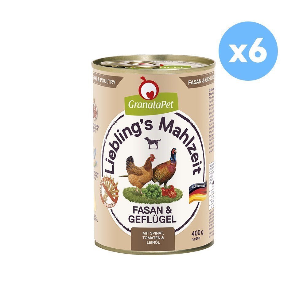 GRANATAPET Liebling's Mahlzeit Dog Wet Food 400gX6 ( 4 Variants) - Furbabies Online