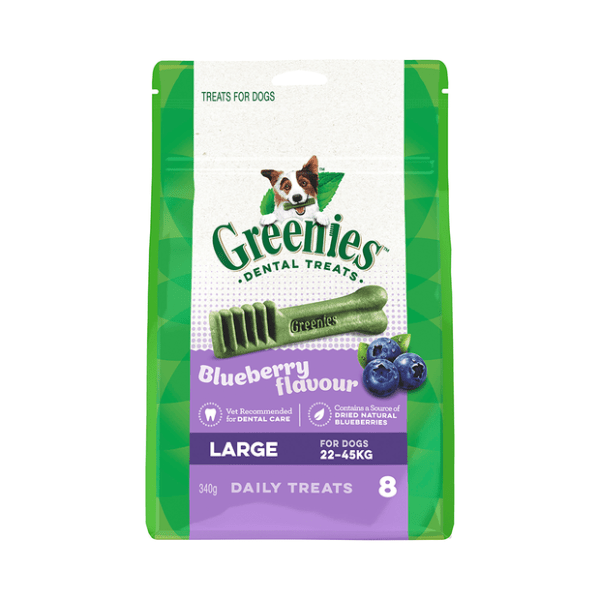 Greenies Blueberry Flavour Large Dog Dental Treats - Furbabies Online