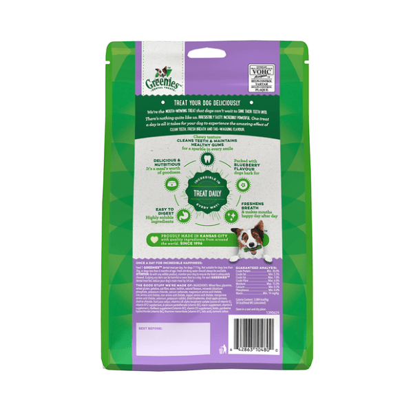 Greenies Blueberry Flavour Petite Dog Dental Treats - Furbabies Online