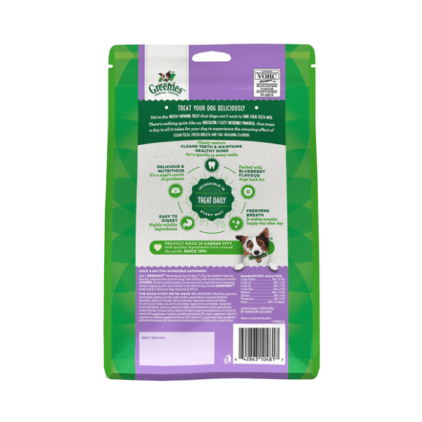 Greenies Blueberry Flavour Regular Dog Dental Treats - Furbabies Online