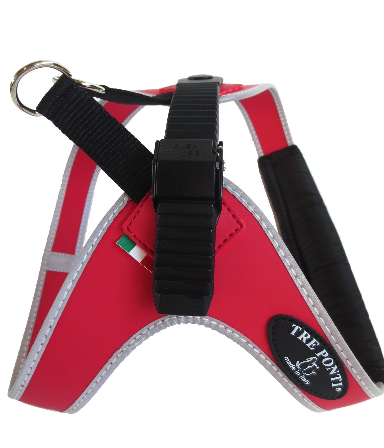 Harness for Large Dogs Dorsal Reflective Hem Size XXL Red - Furbabies Online
