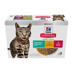 Hills Cat Adult Perfect Weight Variety Pack 12pk - Furbabies Online