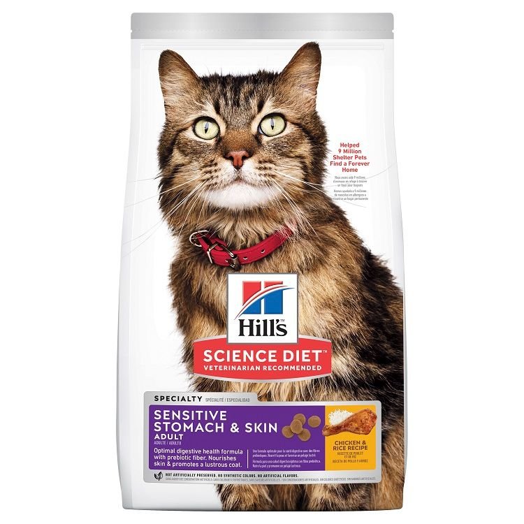 Hill's Cat Adult Sensitive Stomach & Skin (2 Weights) - Furbabies Online