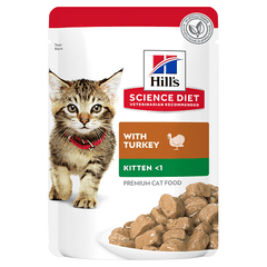 Hills Kitten Turkey Pouches 85g 12 Pack - Furbabies Online