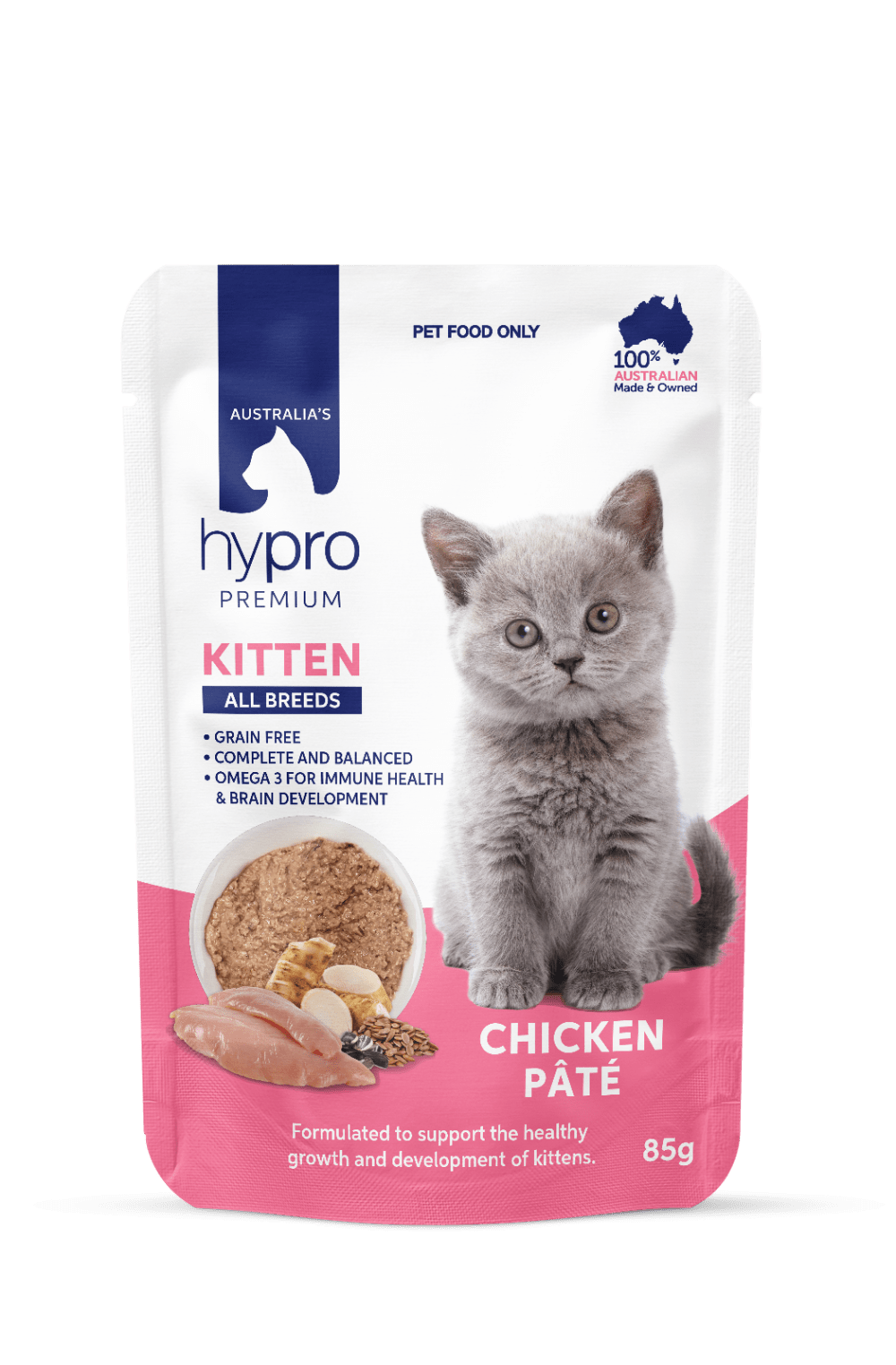 Hypro Premium Kitten Chicken Pate 12 - Pack (85g) - Furbabies Online