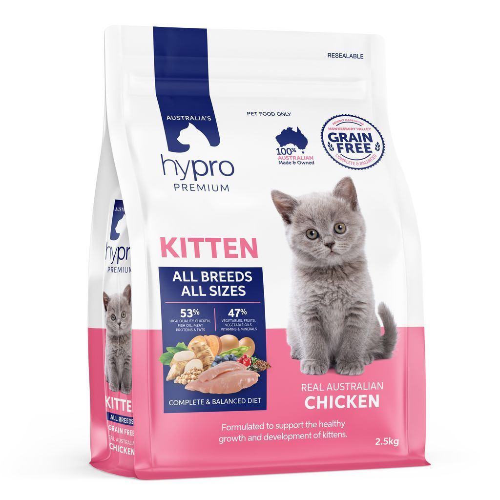 HYPRO Premium Kitten Grain - Free Chicken (2 Weights) - Furbabies Online