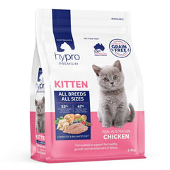 HYPRO Premium Kitten Grain - Free Chicken (2 Weights) - Furbabies Online