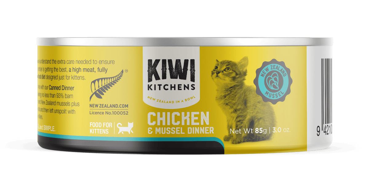 KIWI KITCHENS Kitten Chicken & Mussel 18pk (2 Weights) - Furbabies Online