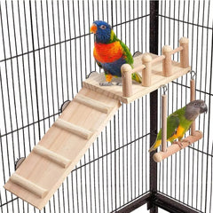 Perches Bird Platform Swing with Climbing Ladder, - Furbabies Online