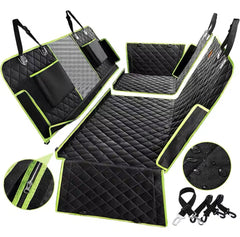 Pet Amigos 6 - in - 1 Dog Car Seat Cover for Back Seat, 100% Waterproof - Furbabies Online