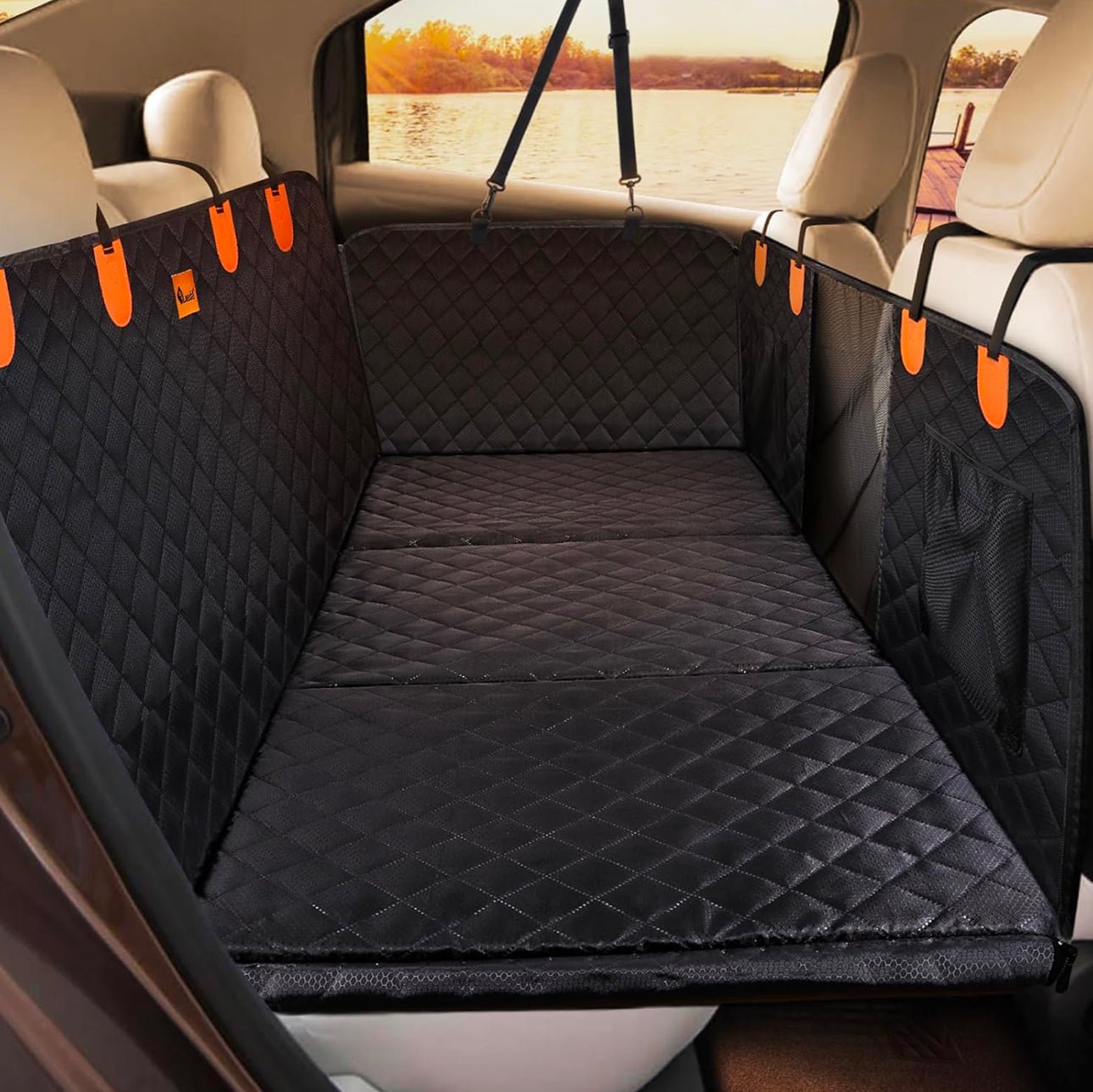 Pet Amigos Dog Back Seat Protector - Hard Base - Furbabies Online