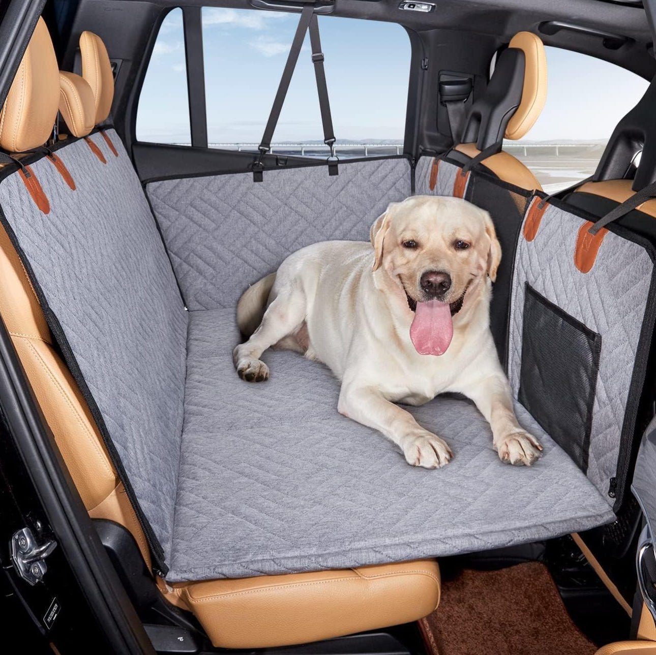 Pet Amigos Dog Back Seat Protector - Hard Base - Furbabies Online