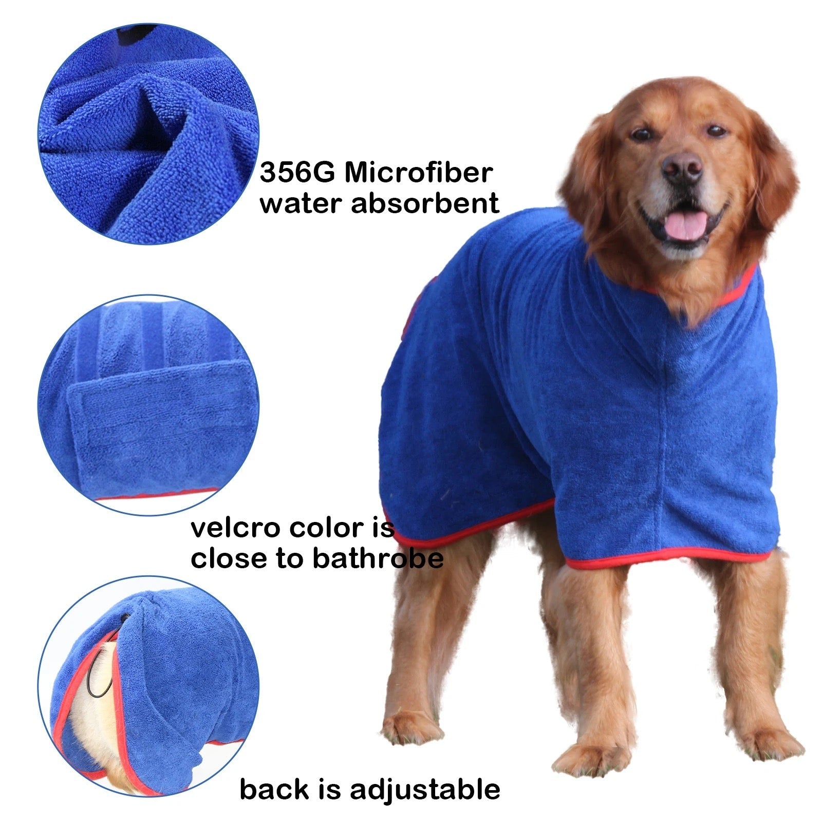 Pet Amigos Poncho - Ultra Absorbent Towel for Pets - Furbabies Online