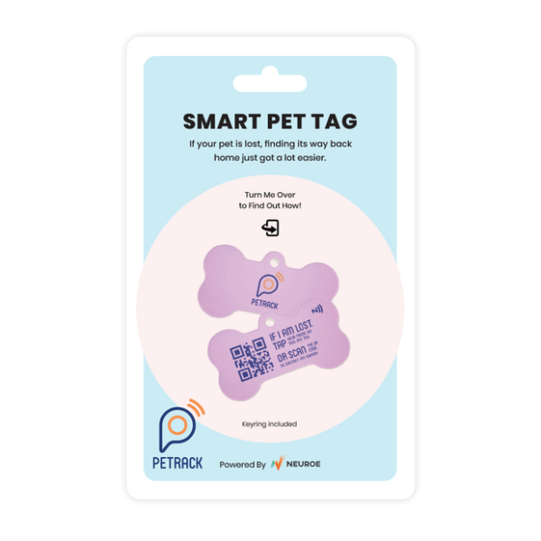 PETRACK Smart Pet Tag Pink - Furbabies Online