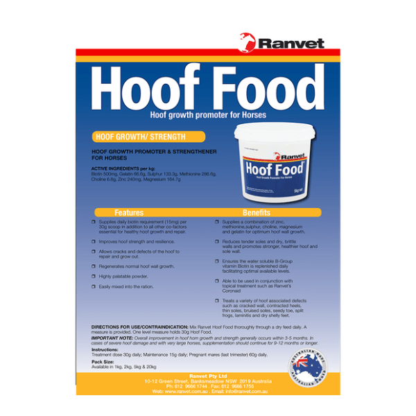 Ranvet Hoof Food:Hoof Care Supplement for Horses - Furbabies Online
