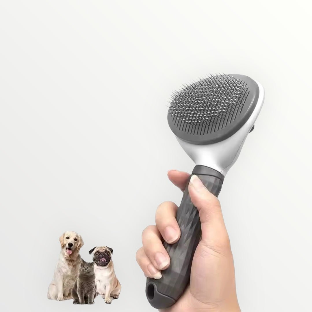 Self Cleaning Pet Hair Remover Brush For Dogs & Cats - Furbabies Online