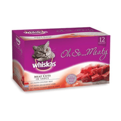 WHISKAS WET SO MEATY MVMS 85G 1X12PK - Furbabies Online