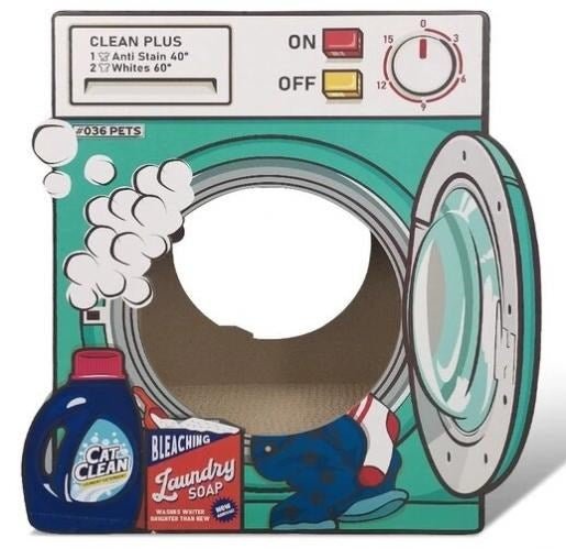 ZODIAC Corrugated Cat Scratcher Washmachine Green - Furbabies Online
